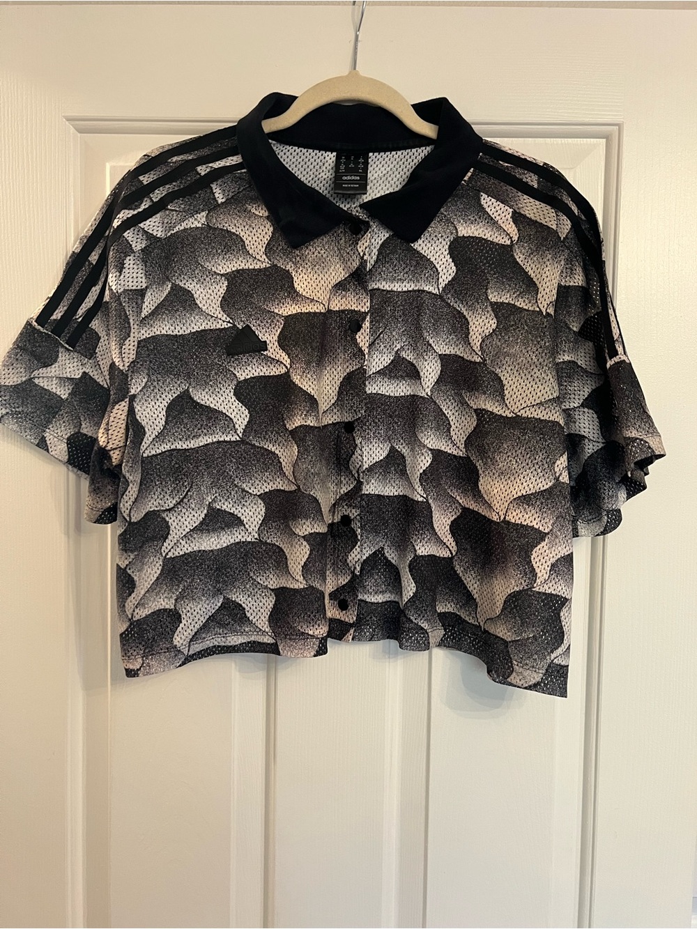 Adidas Women’s Tiro Mesh Patterned Cropped Top